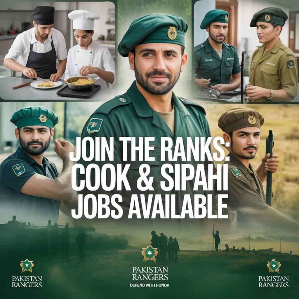 Pakistan Rangers Cook and Sipahi Jobs