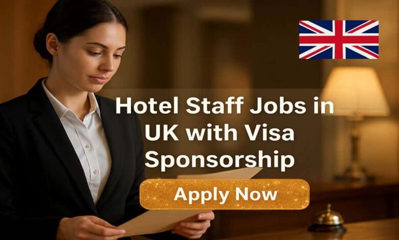 Hotel Staff Jobs in UK with Visa Sponsorship