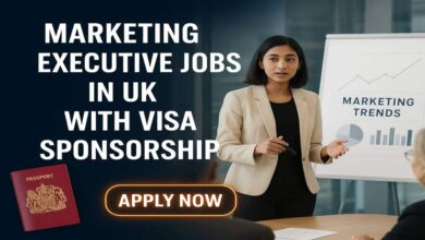 Marketing Executive Jobs in UK with Visa Sponsorship