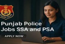 Punjab Police Jobs SSA and PSA
