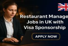 Restaurant Manager Jobs in UK with Visa Sponsorship