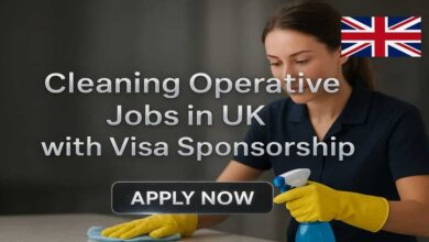Cleaning Operative Jobs in UK with Visa Sponsorship