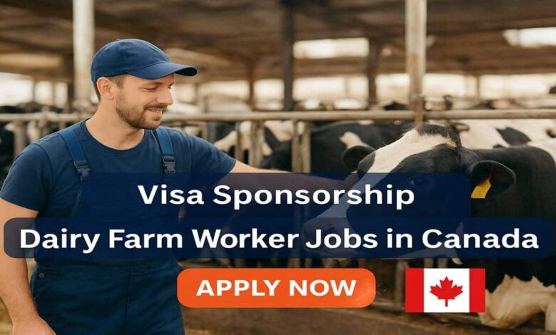 Visa Sponsorship Dairy Farm Worker Jobs in Canada