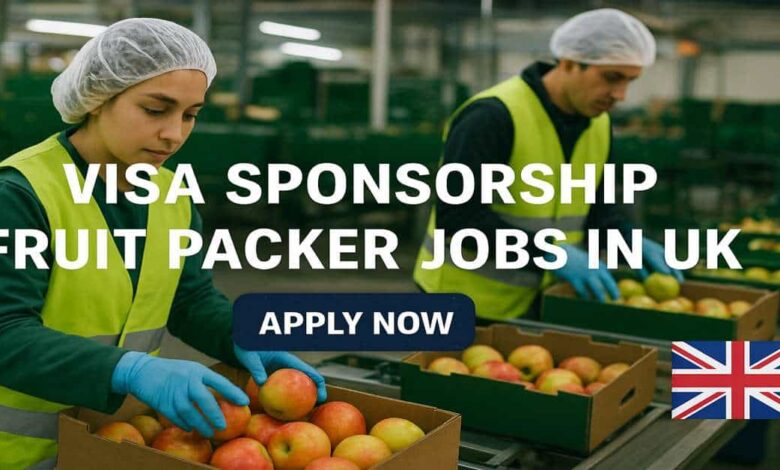 Visa Sponsorship Fruit Packer Jobs in UK