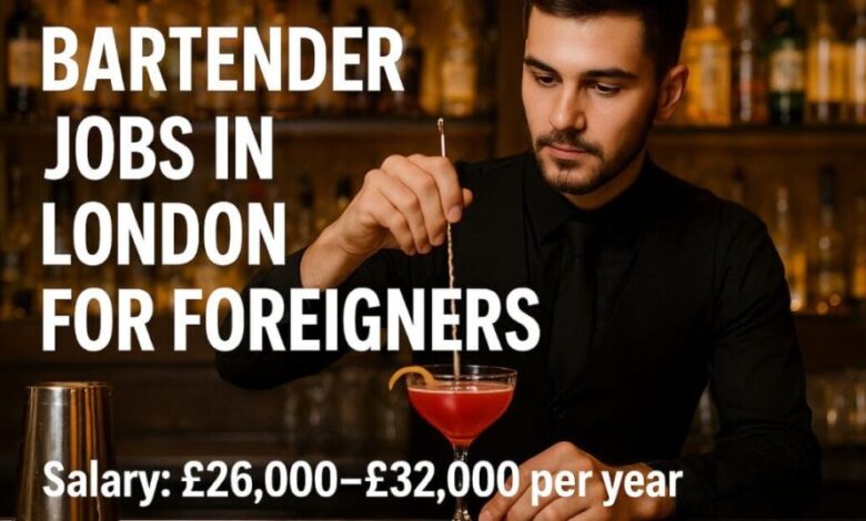 Bartender Jobs in London for Foreigners