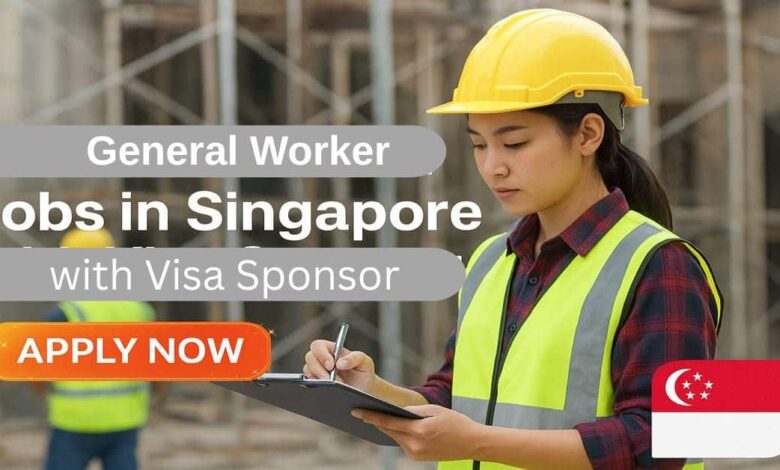 General Worker Jobs in Singapore with Visa Sponsor