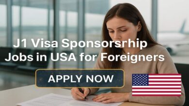 J1 Visa Sponsorship Jobs in USA for Foreigners