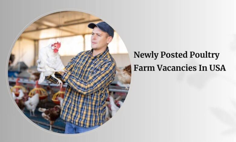 Newly Posted Poultry Farm Vacancies In USA
