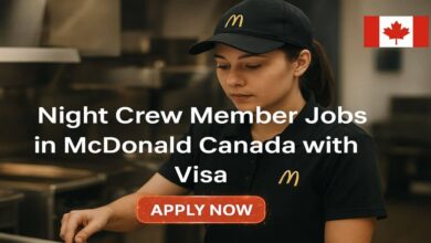 Night Crew Member Jobs in McDonald Canada with Visa