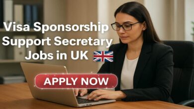Visa Sponsorship Support Secretary Jobs in UK