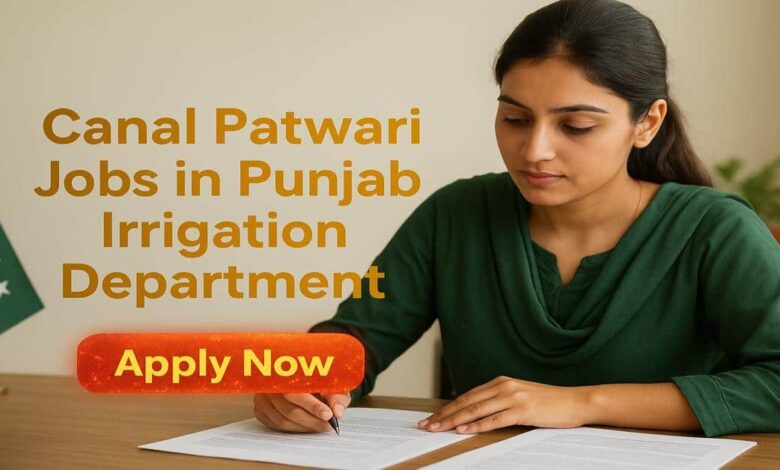 Canal Patwari Jobs in Punjab Irrigation Department