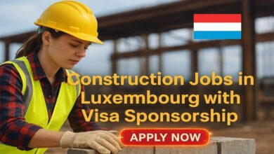 Construction Jobs in Luxembourg with Visa Sponsorship