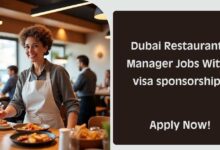 Dubai Restaurant Manager Jobs With visa sponsorship