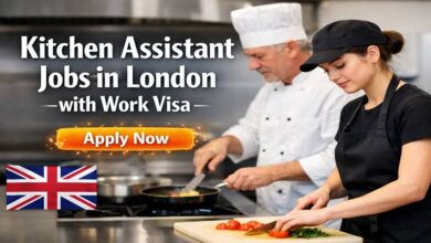 Kitchen Assistant Jobs in London with Work Visa