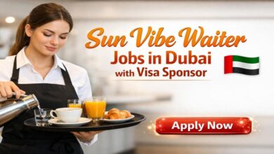 Sun Vibe Waiter Jobs in Dubai with Visa Sponsor
