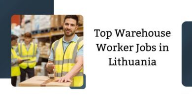 Warehouse workers in Lithuania infographic.