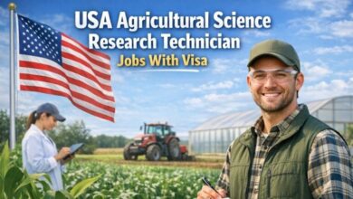 USA Agricultural Science Research Technician Jobs With Visa