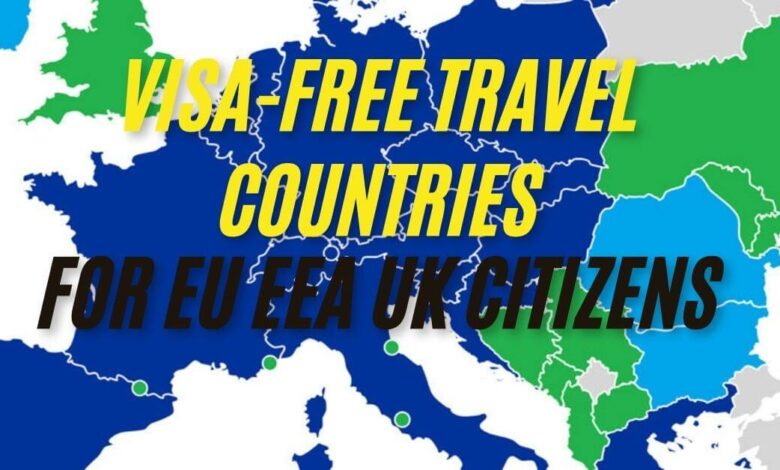 Visa-Free Travel Countries for EU EEA UK Citizens