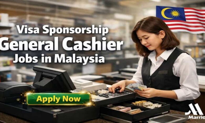 Visa Sponsorship General Cashier Jobs in Malaysia