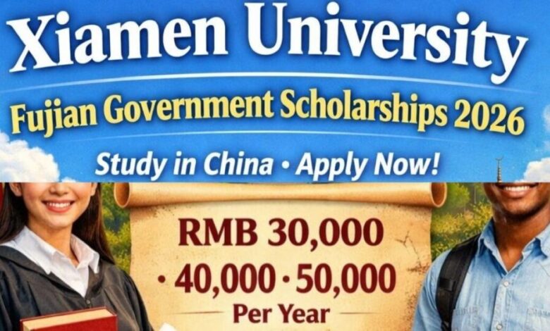 Xiamen University Fujian Government Scholarships
