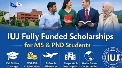 IUJ Fully Funded Scholarships for MS and PhD Students