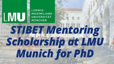 STIBET Mentoring Scholarship at LMU Munich for PhD