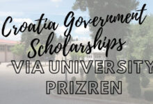 Croatia Government Scholarships via University Prizren