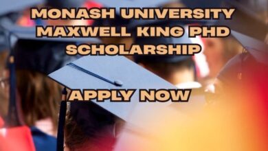 Monash University Maxwell King PhD Scholarship