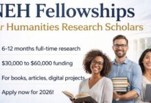 NEH Fellowships for Humanities Research Scholars