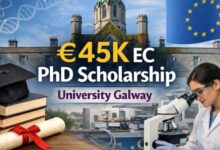 €45K EC PhD Scholarship University Galway