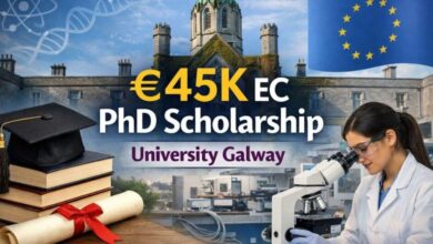 €45K EC PhD Scholarship University Galway