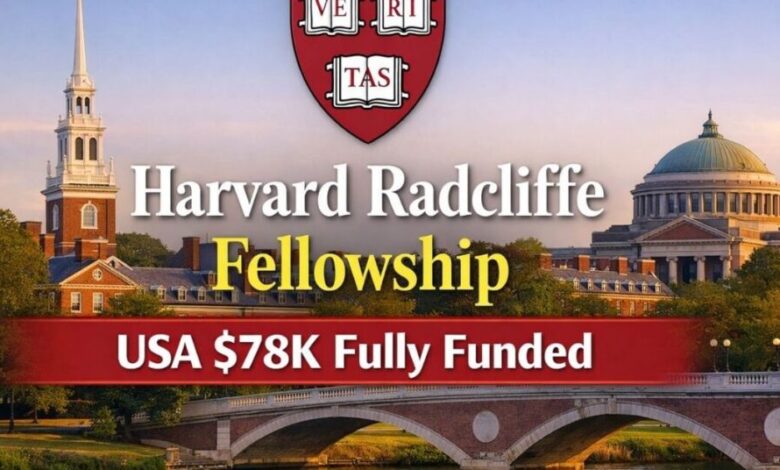 Harvard Radcliffe Fellowship USA $78K Fully Funded