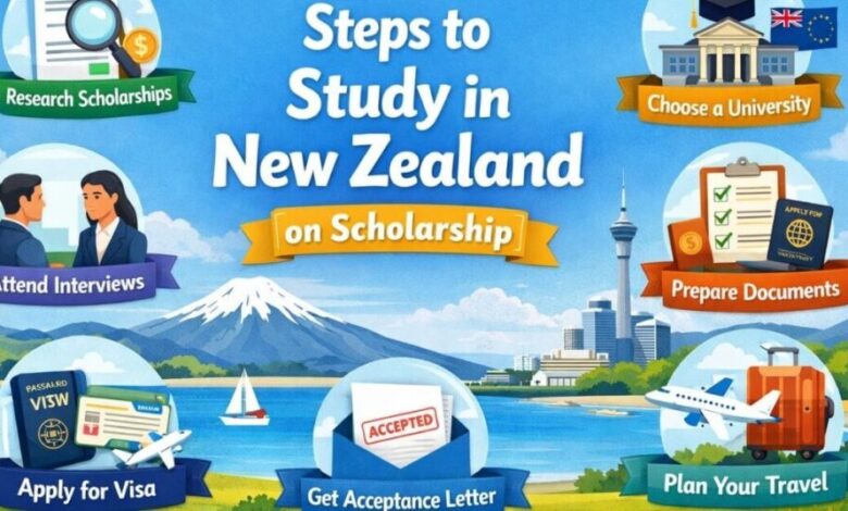 Steps to Study in New Zealand on Scholarship